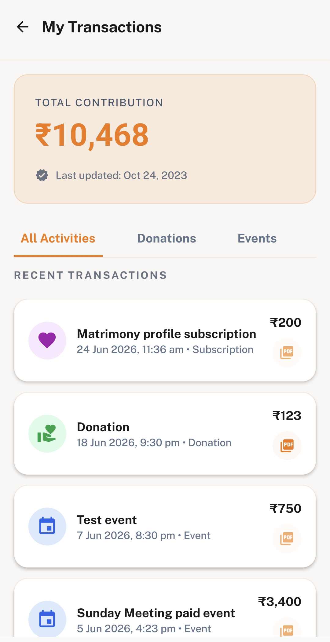 Transactions